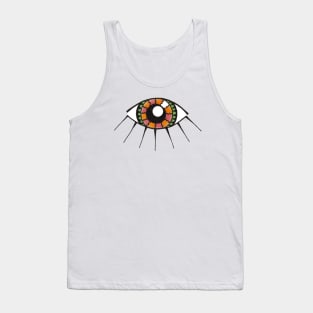 Boho Eye - Pink, Orange and Green Tank Top